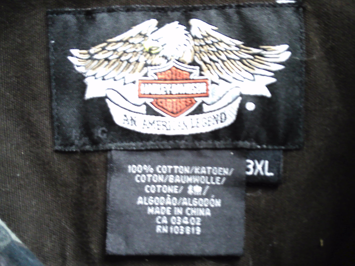 Official Harley Davidson grey tartan flannel shirt 3XL