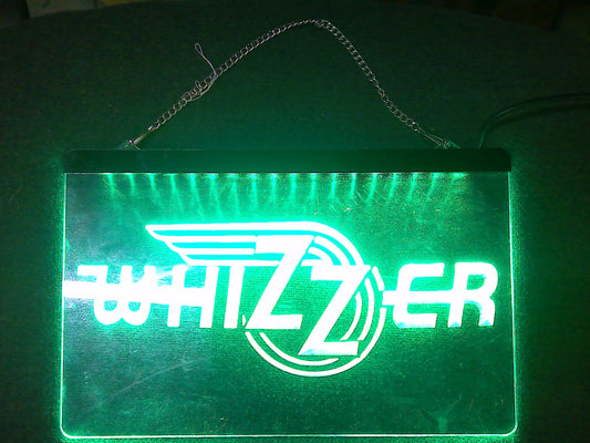 Whizzer clear light up sign