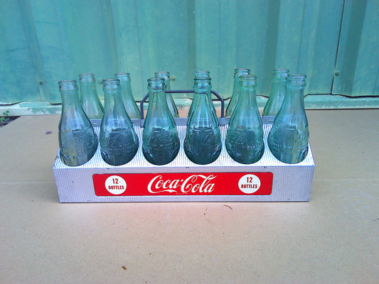 12 pack metal vintage Coca Cola bottle carrier