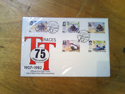 Isle of Man TT 1982 75th anniversary stamp pack