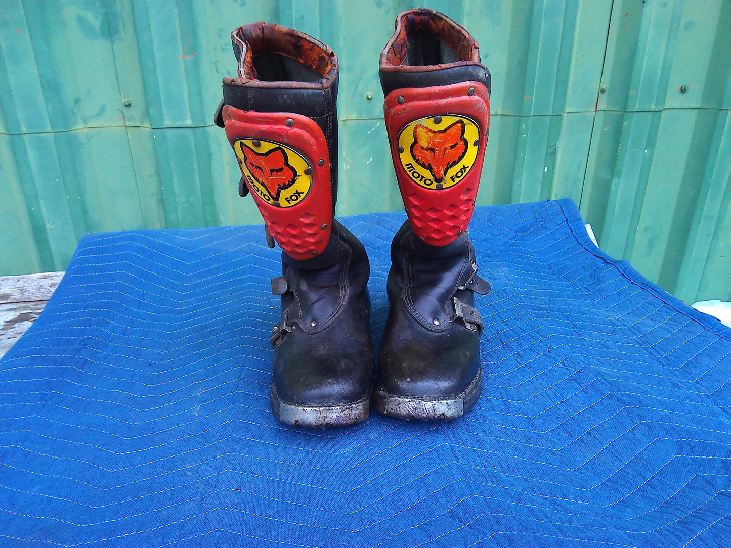 Moto-x Fox vintage refurbished leather racing boots