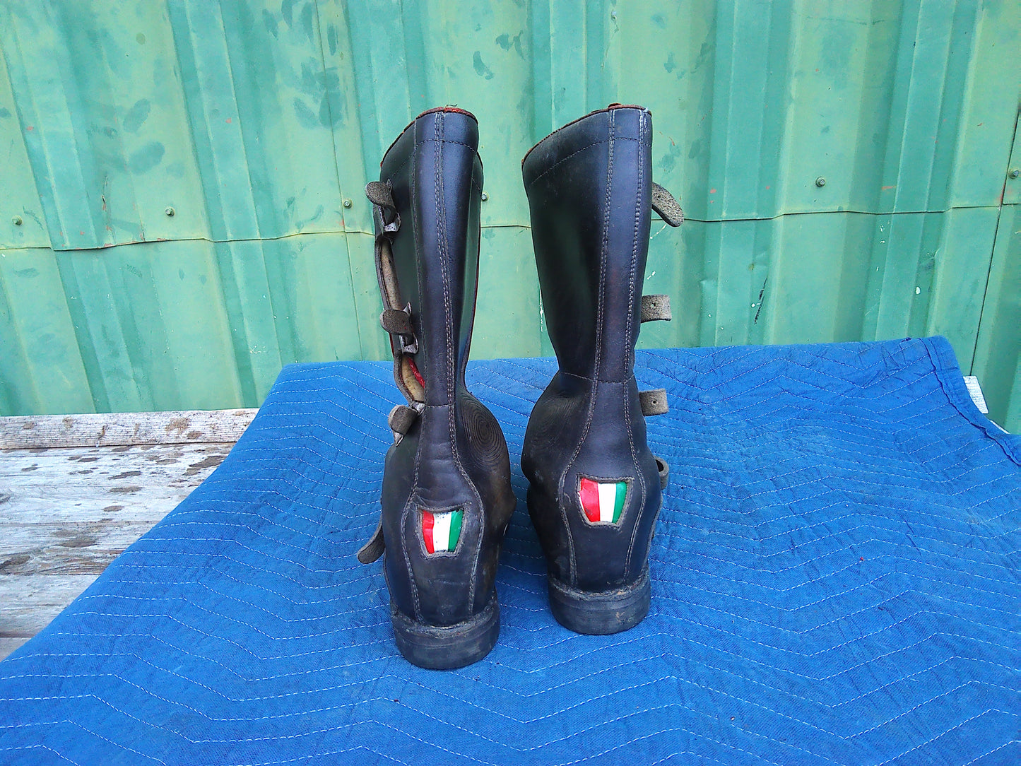 Moto-x Fox vintage refurbished leather racing boots