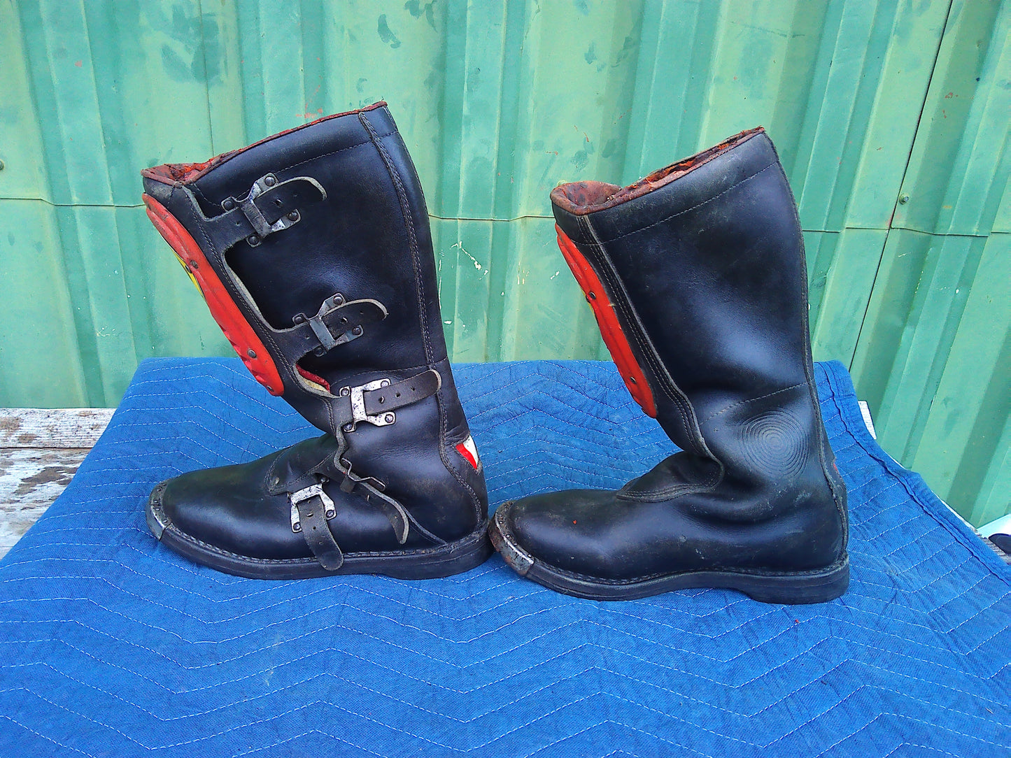 Moto-x Fox vintage refurbished leather racing boots