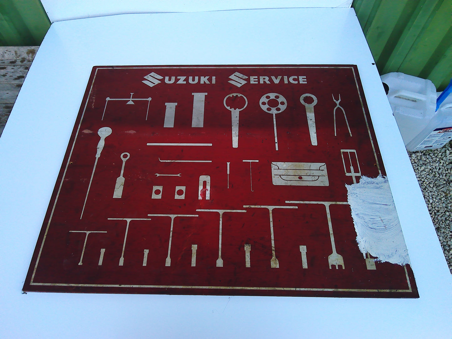 Suzuki Services vintage dealer tool board