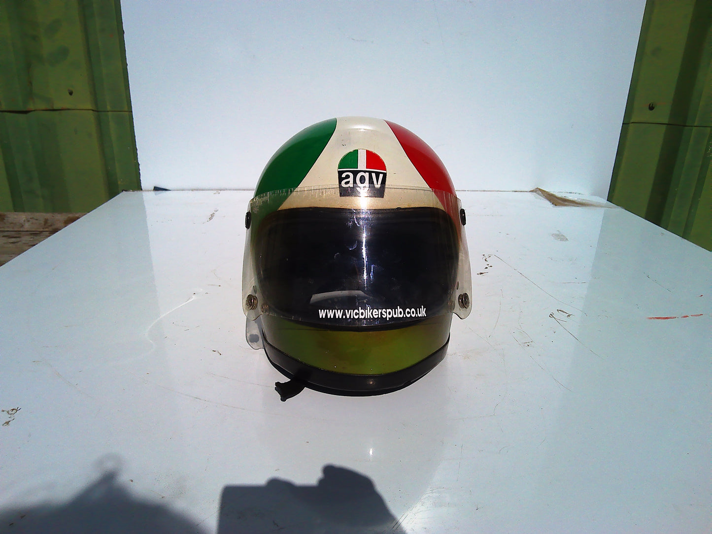 Vintage AGV Agostini style helmet