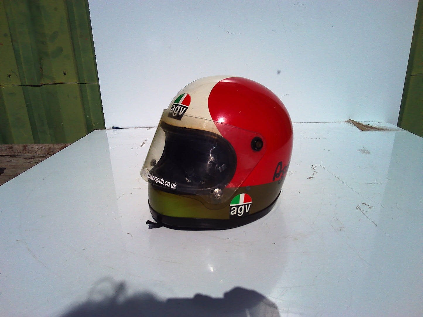 Vintage AGV Agostini style helmet