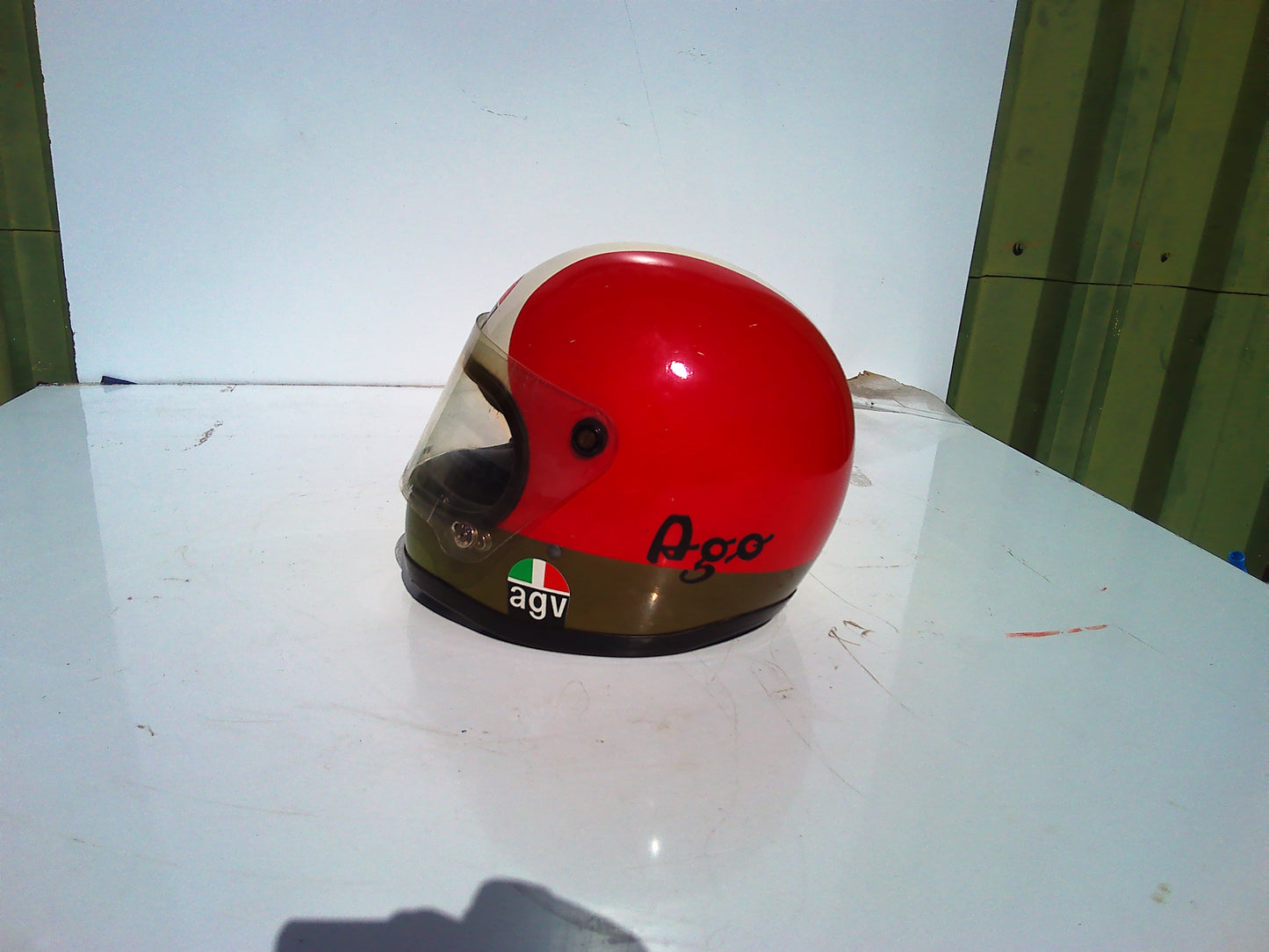 Vintage AGV Agostini style helmet