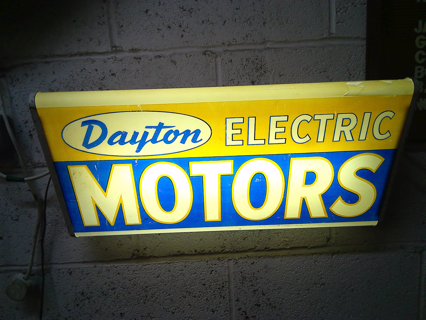 Dayton Electric Motors light up sign