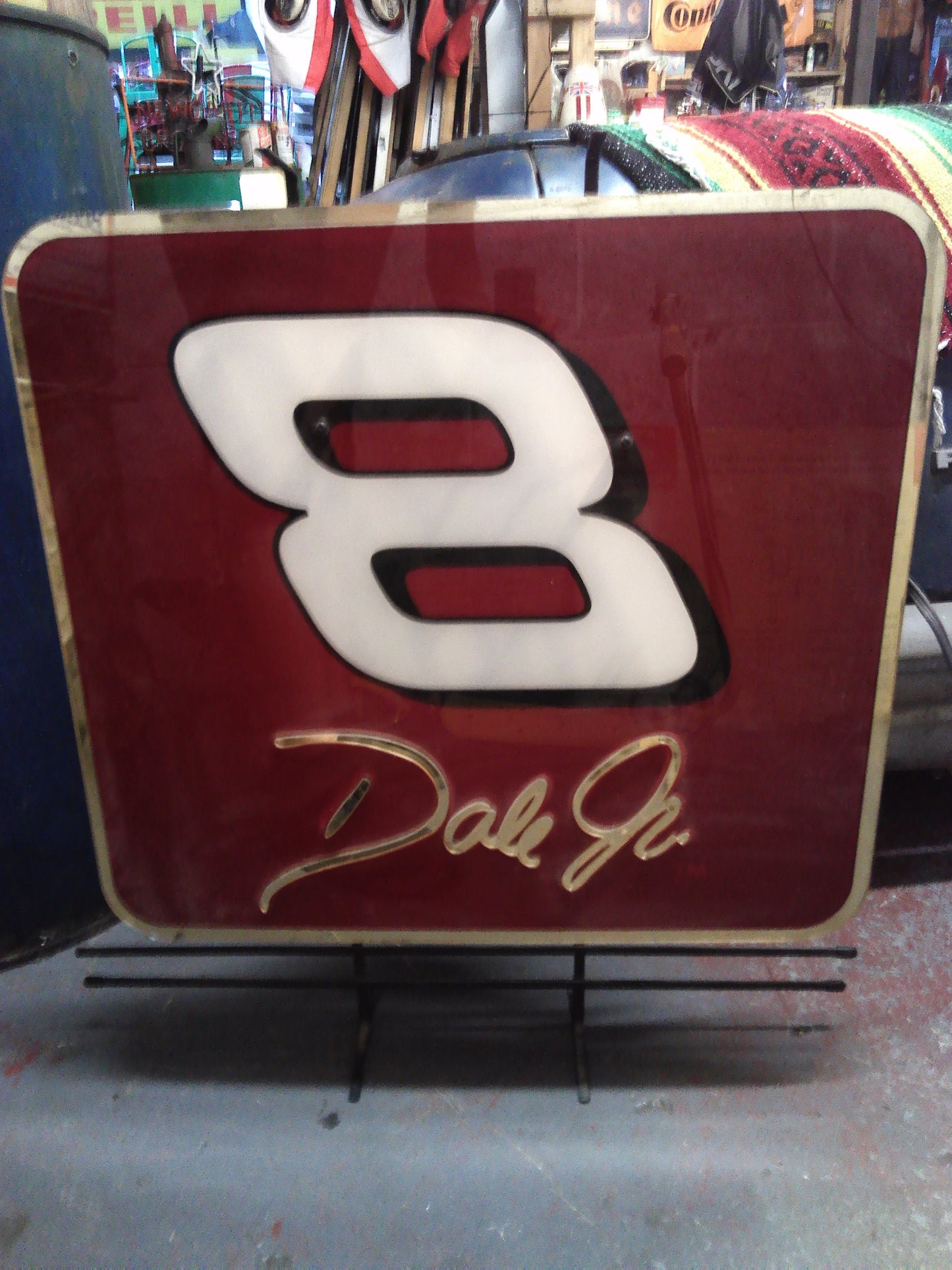 Vintage 8 Dale Jr. NASCAR neon sign