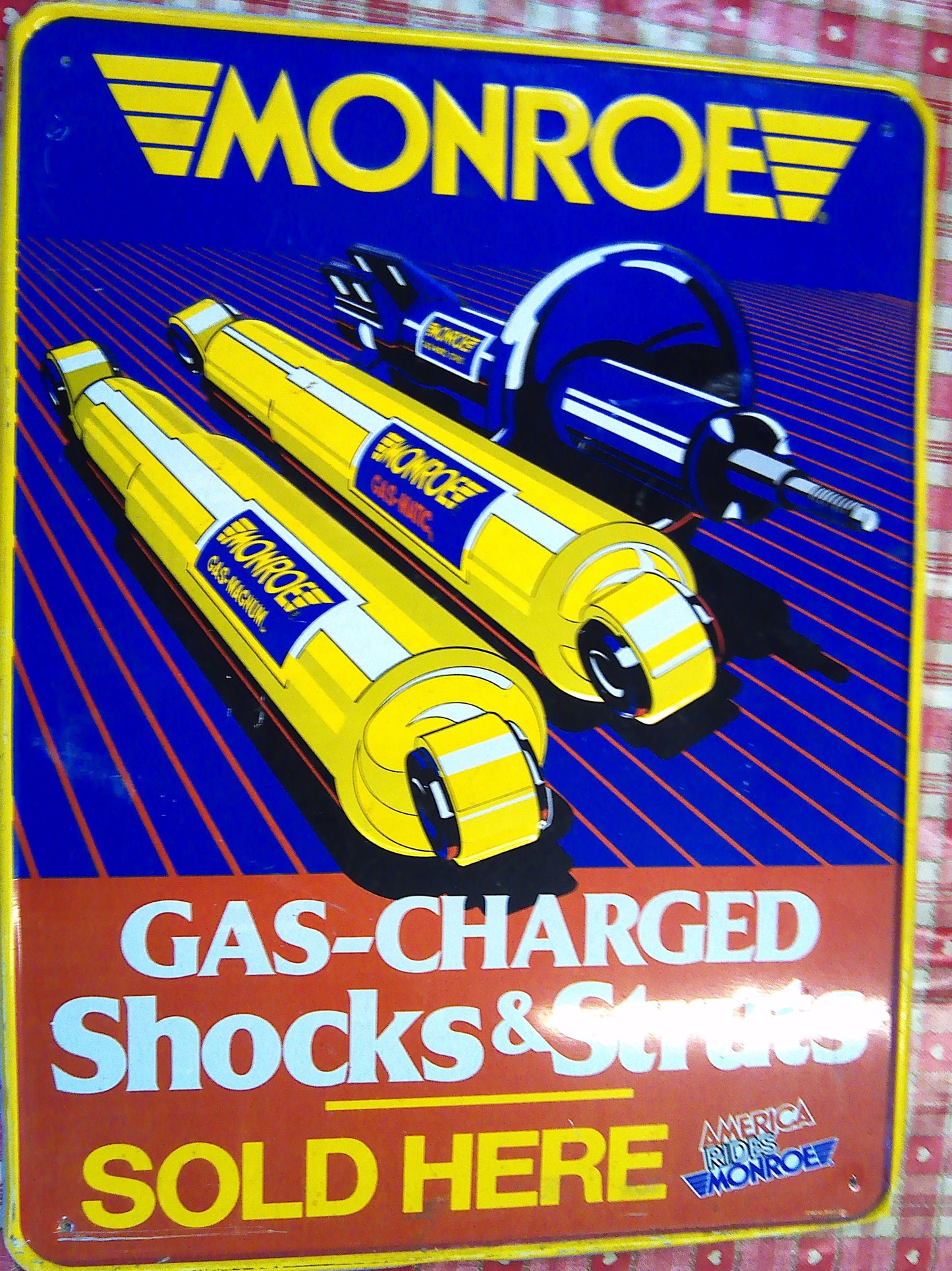Monroe Shock Absorbers metal dealer sign