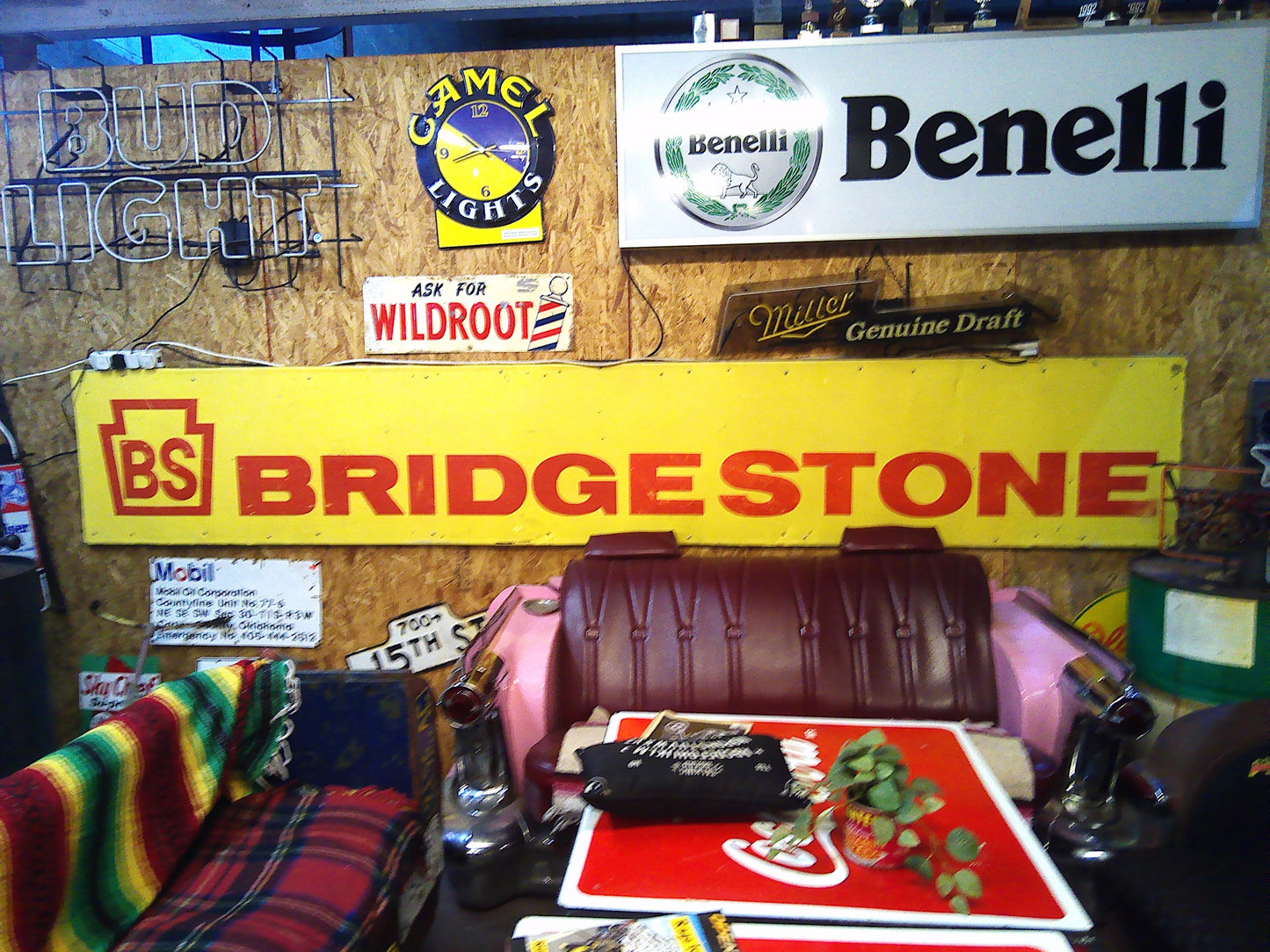 Bridgestone large metal dealer sign