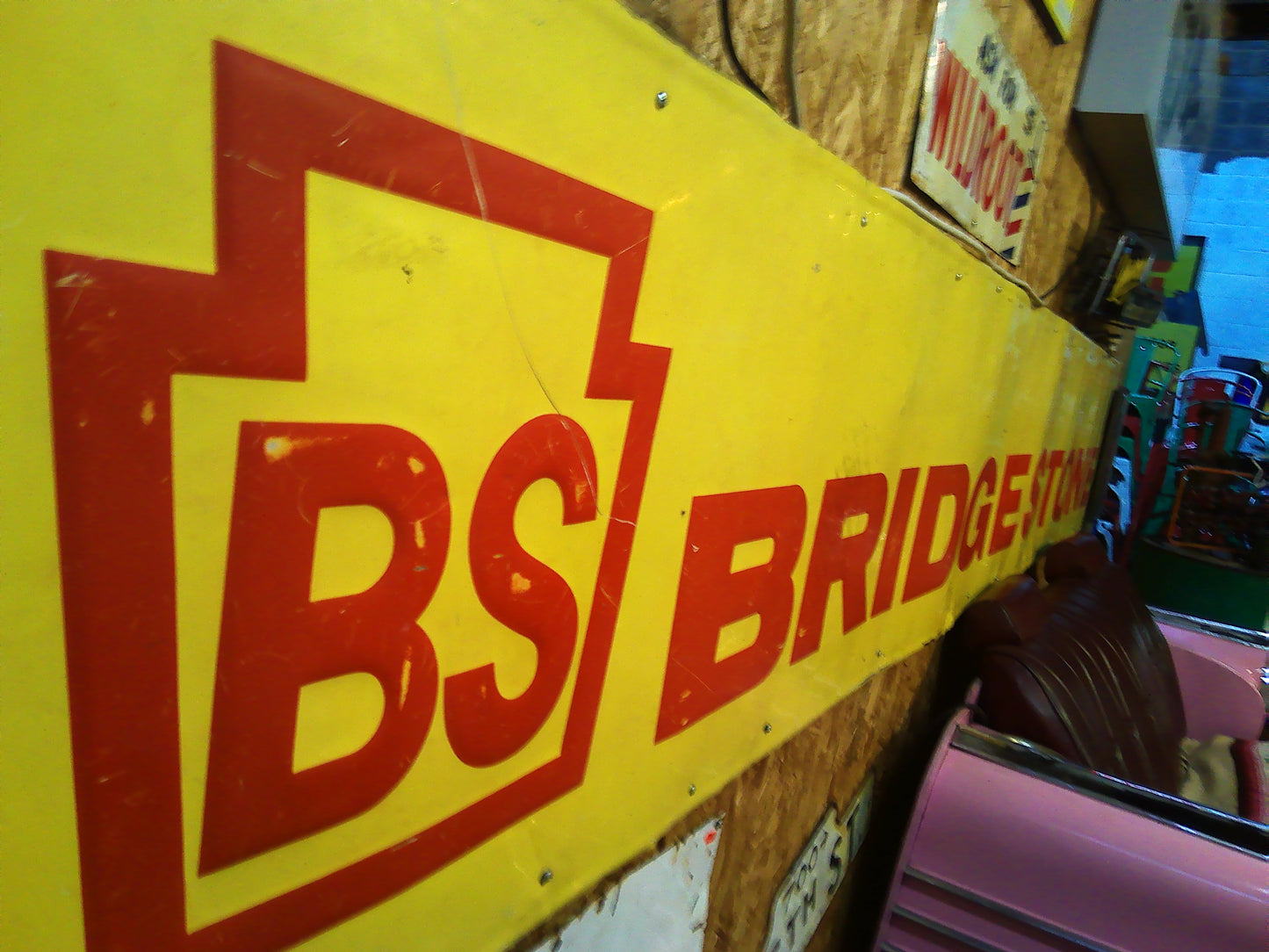 Bridgestone large metal dealer sign
