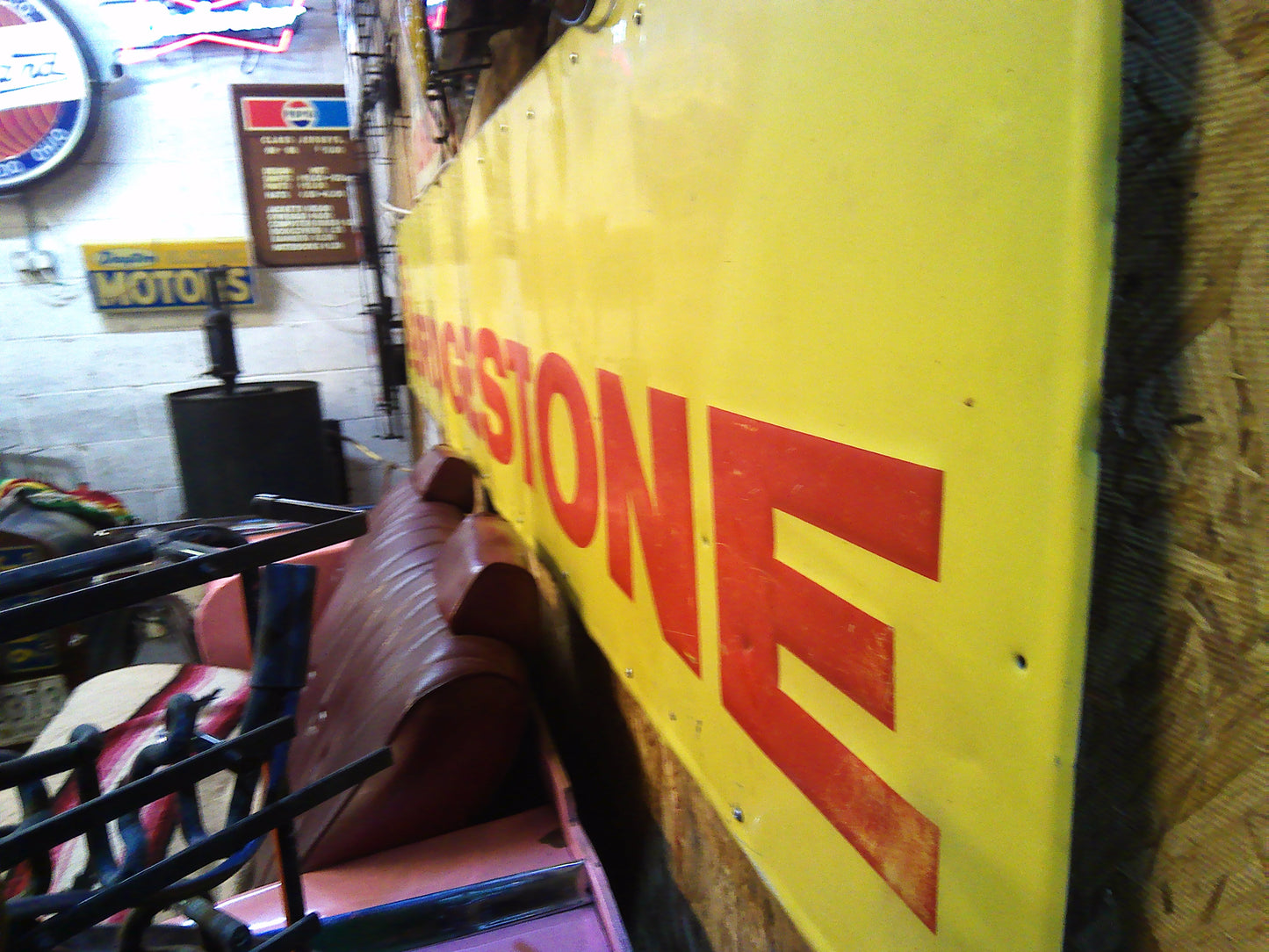 Bridgestone large metal dealer sign