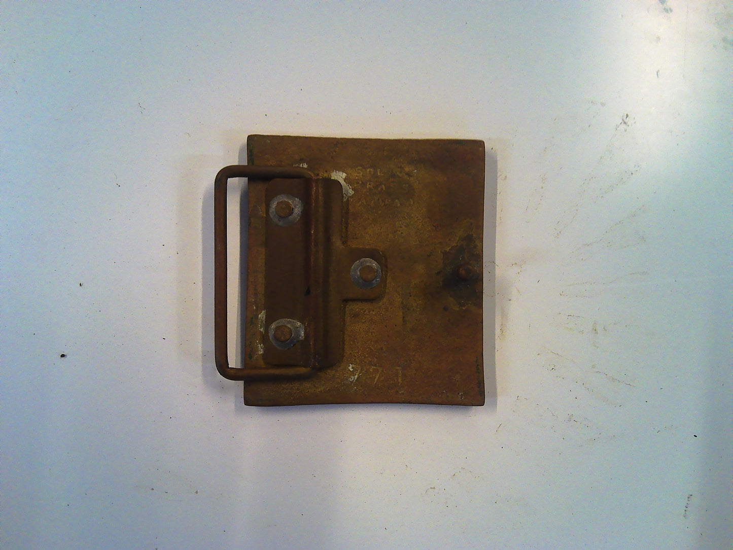 Suzuki vintage brass belt buckle