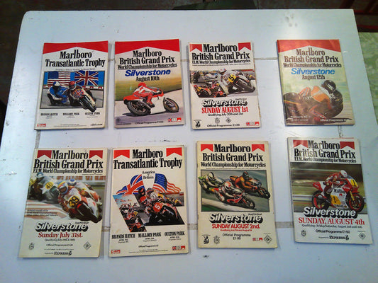 Set of Marlboro British GP and TransAtlantic Trophy programme guides
