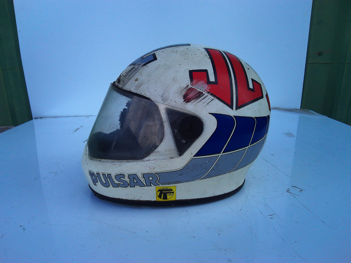 1983 Mick Grant Stadium Pulsar vintage helmet