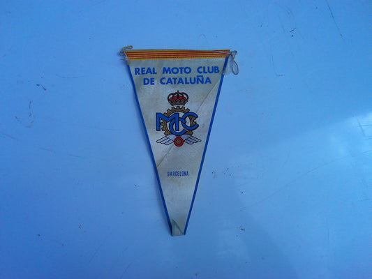 Real Moto Club de Cataluna vintage pennant