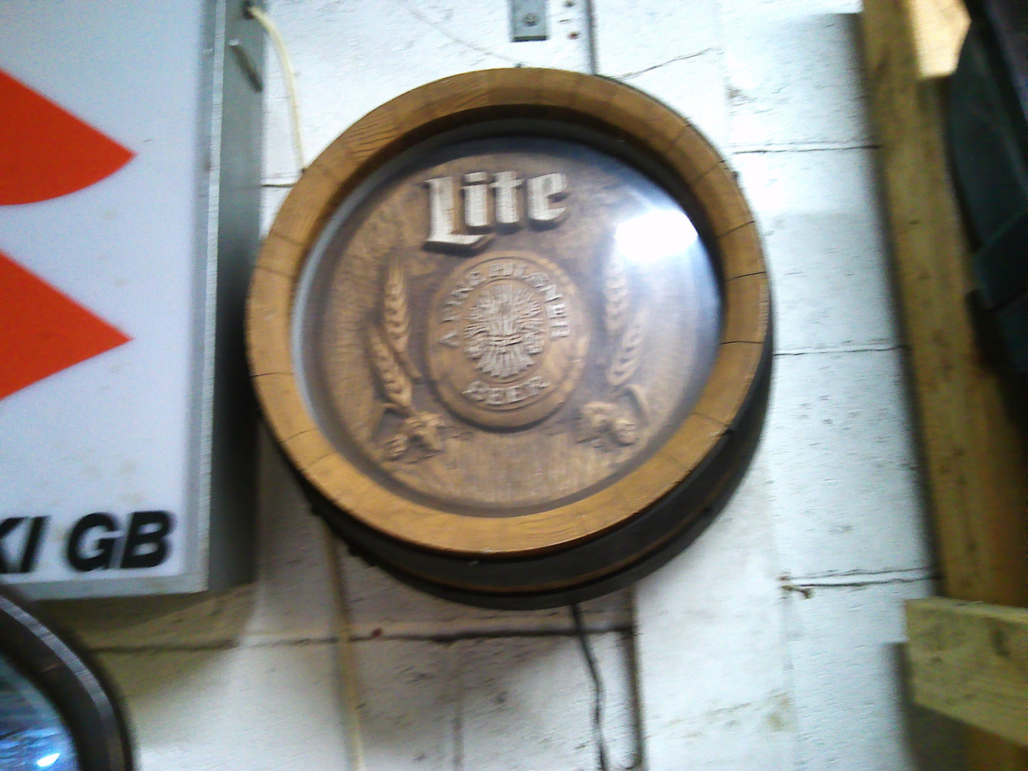 Vintage Lite barrel light up sign
