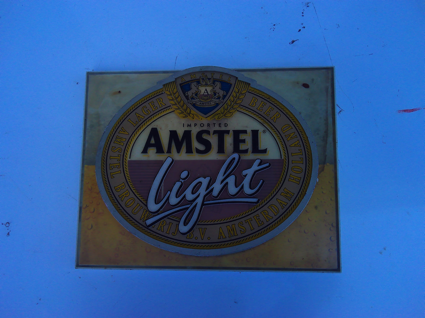 Amstel Light vintage plastic box sign