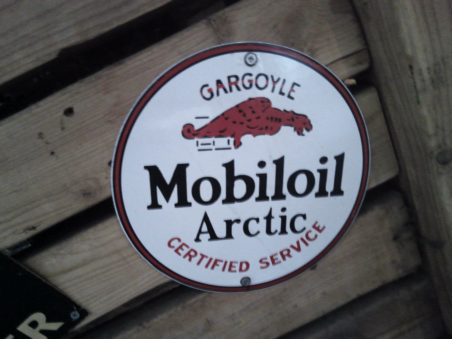 Mobiloil Arctic metal sign repro