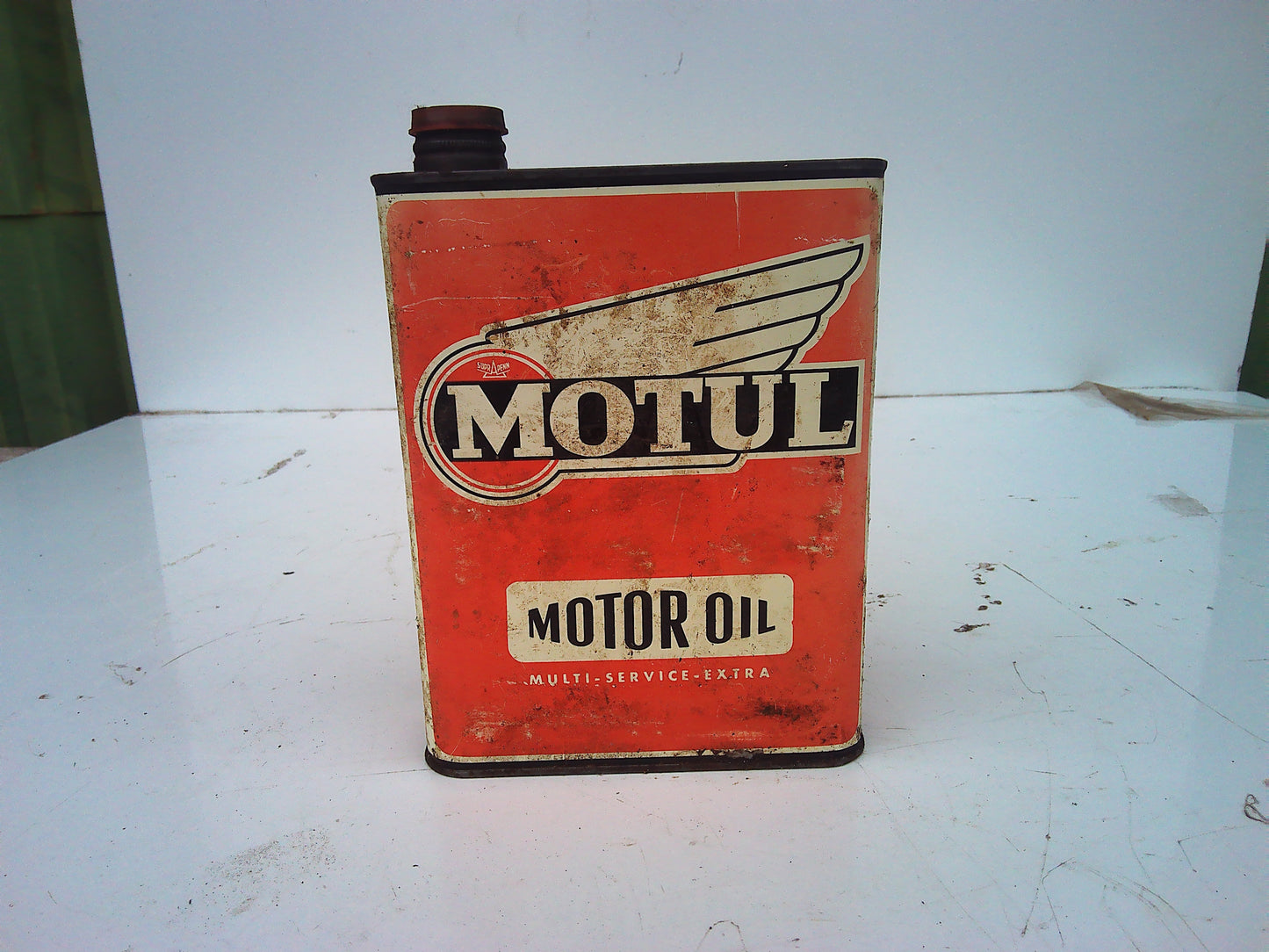 Motul Motor oil vintage metal oil can