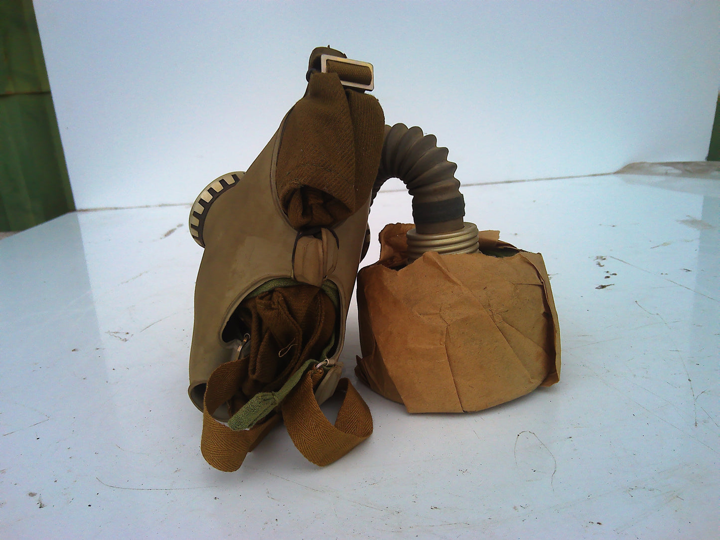 NOS Vintage 1940s rubber gas mask