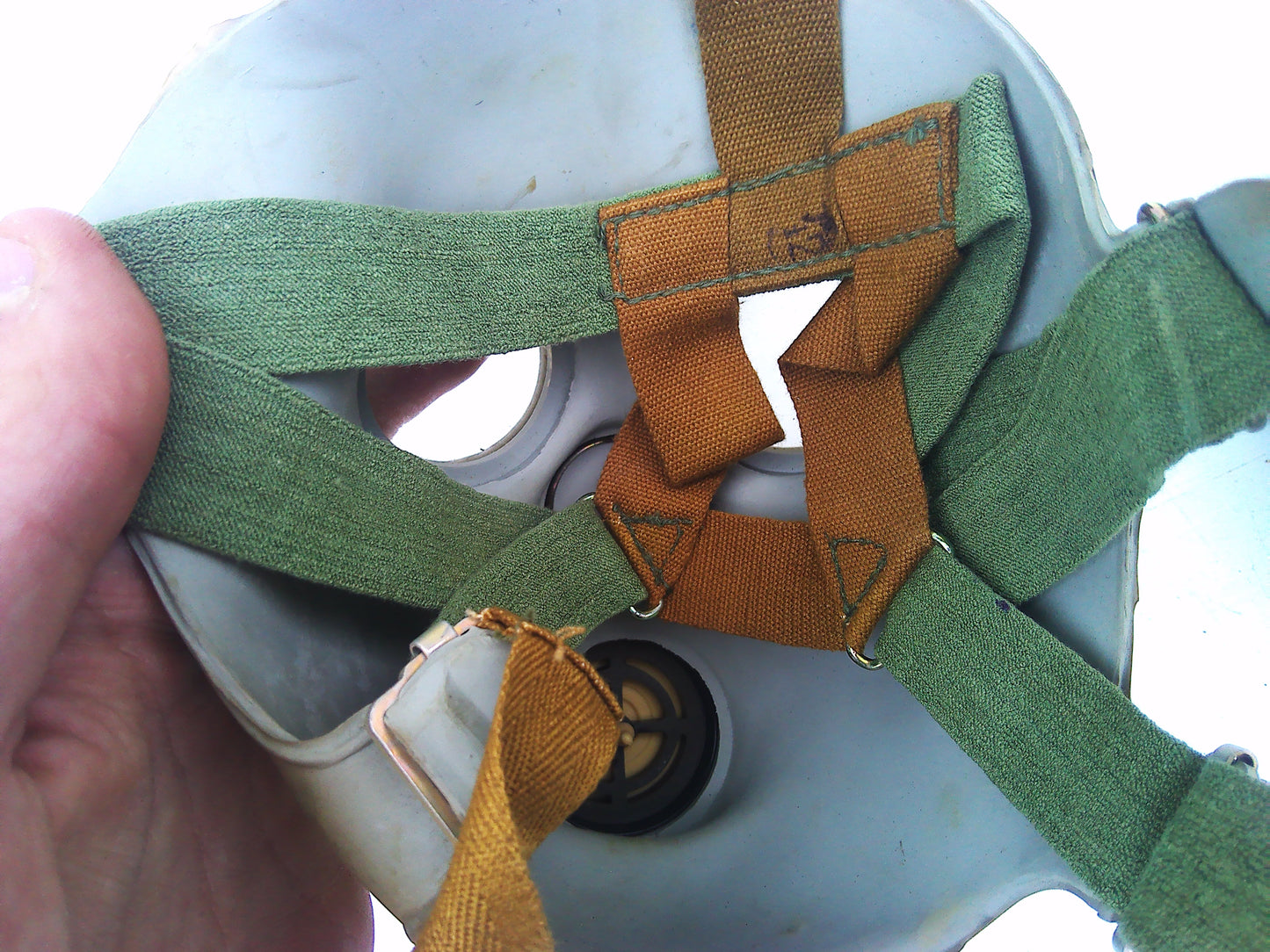 NOS Vintage 1940s rubber gas mask