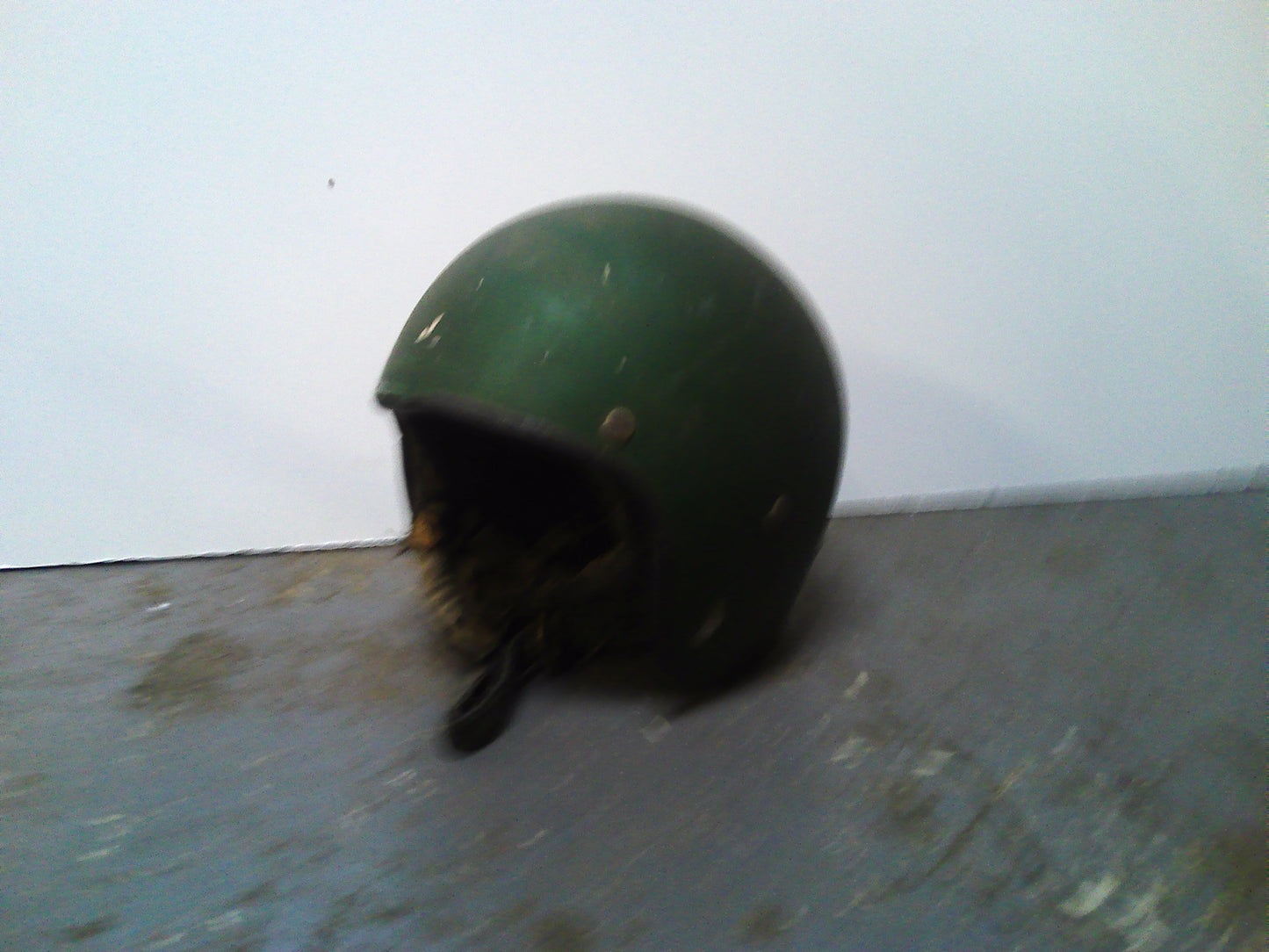 Vintage green cork helmet