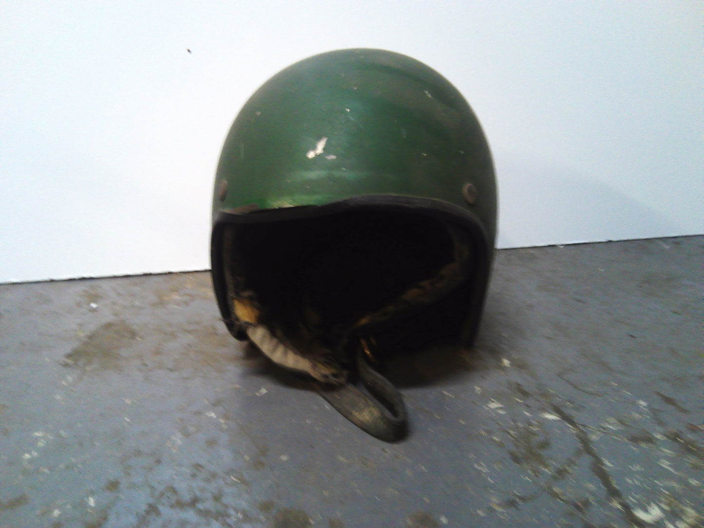 Vintage green cork helmet
