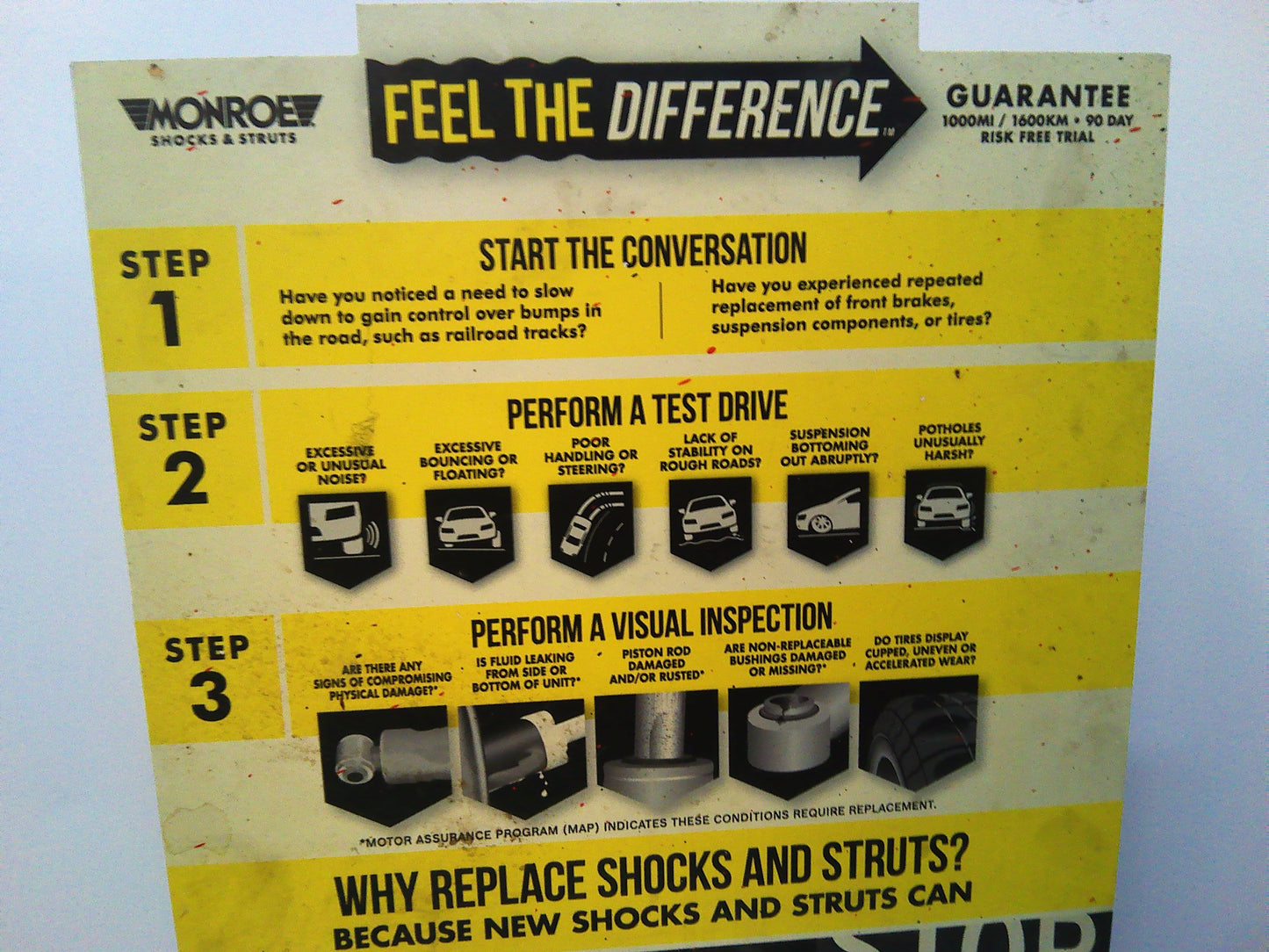 Monroe Shocks and Struts demonstration stand