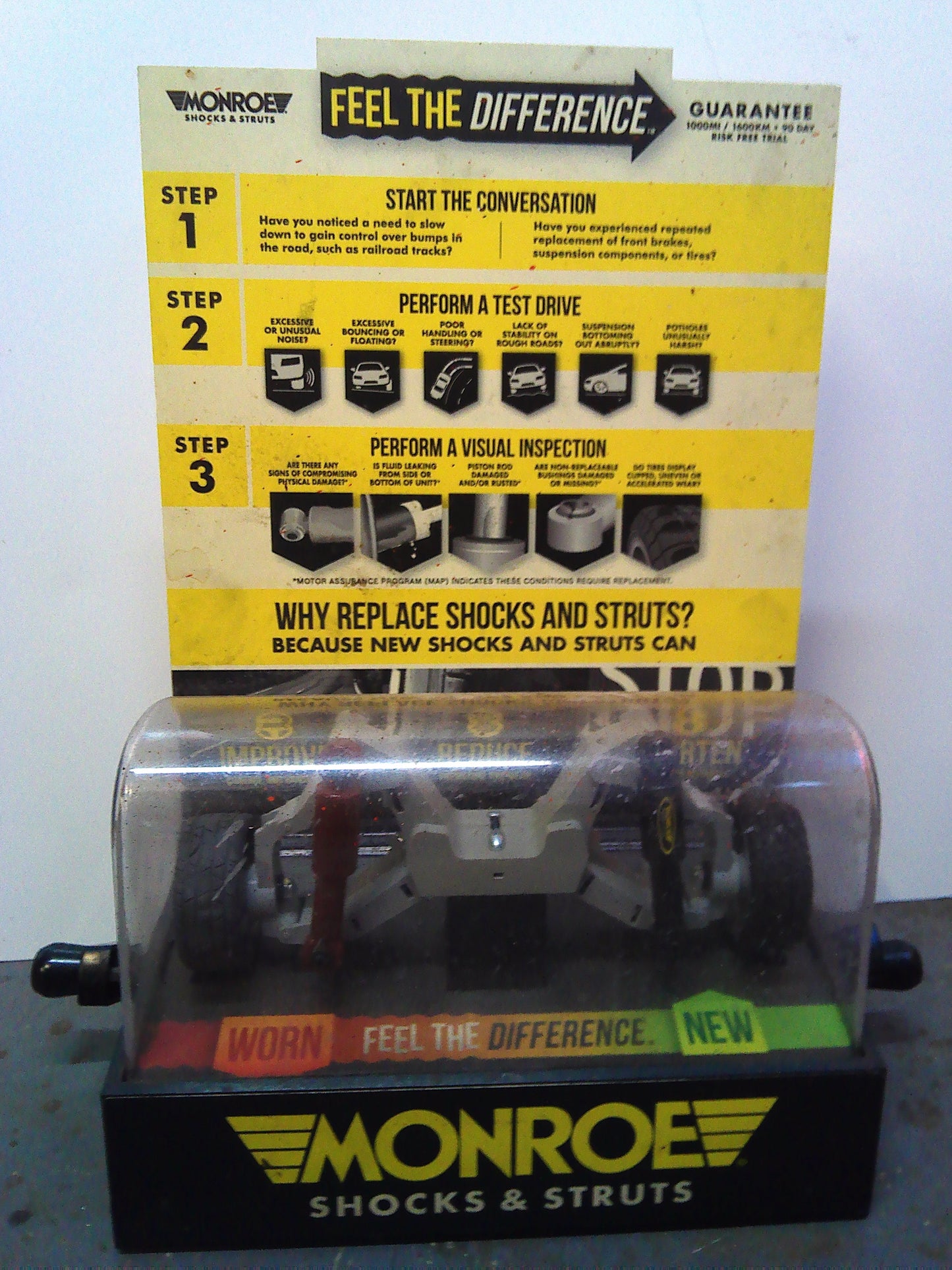 Monroe Shocks and Struts demonstration stand