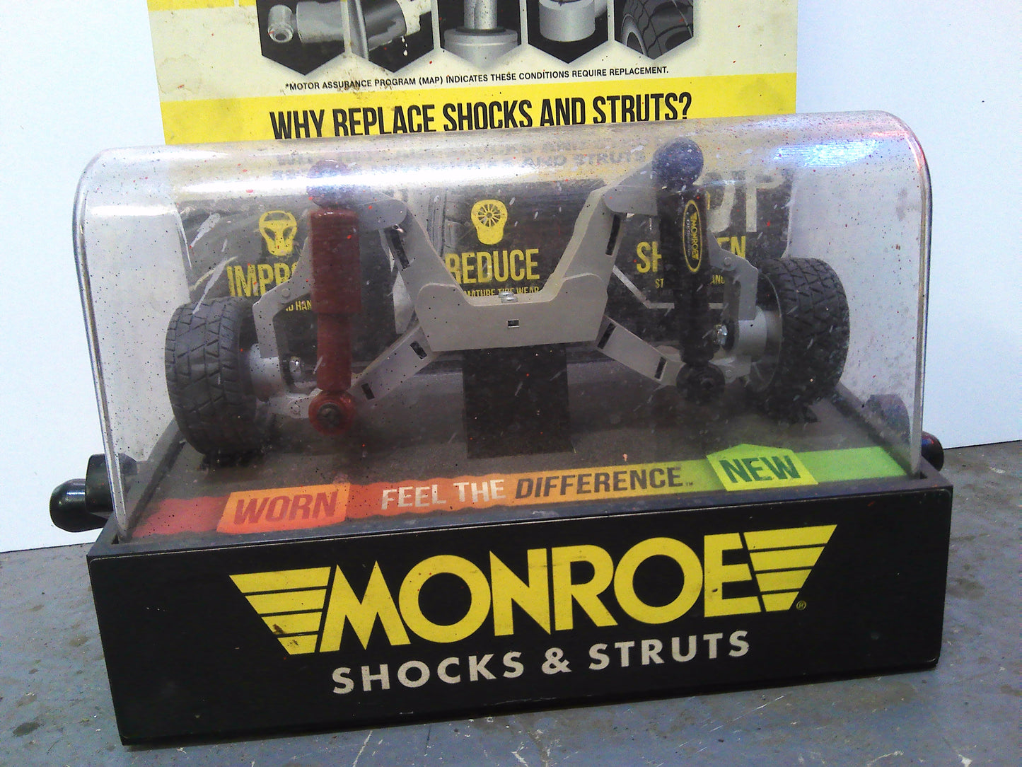 Monroe Shocks and Struts demonstration stand