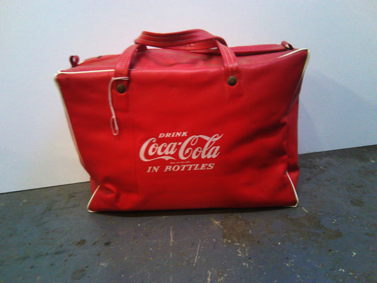 1960s Drink Coca Cola red vinyl cool bag