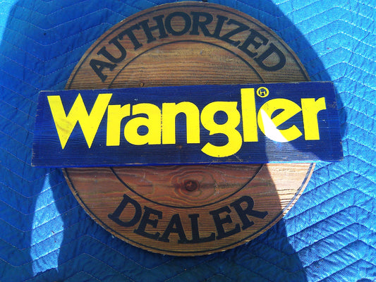 Wrangler wooden authorised dealer sign