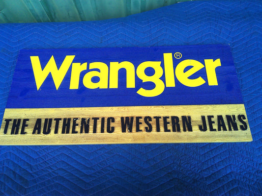 Wrangler plastic dealer sign