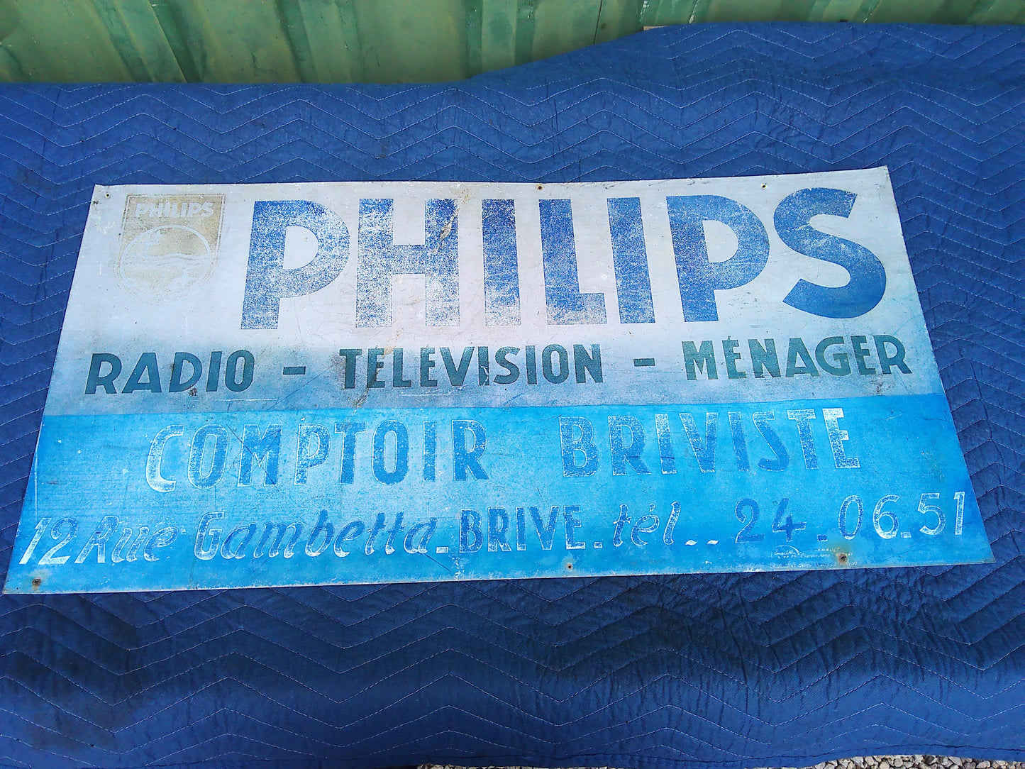 Philips French vintage metal sign