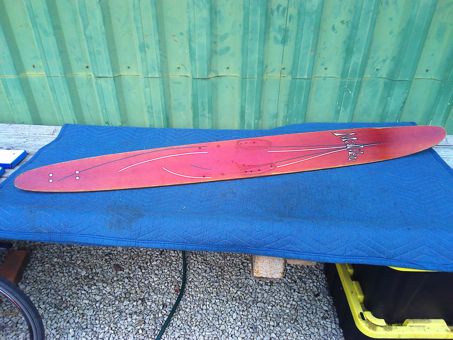 Vintage Malibu Water Ski turned shelf