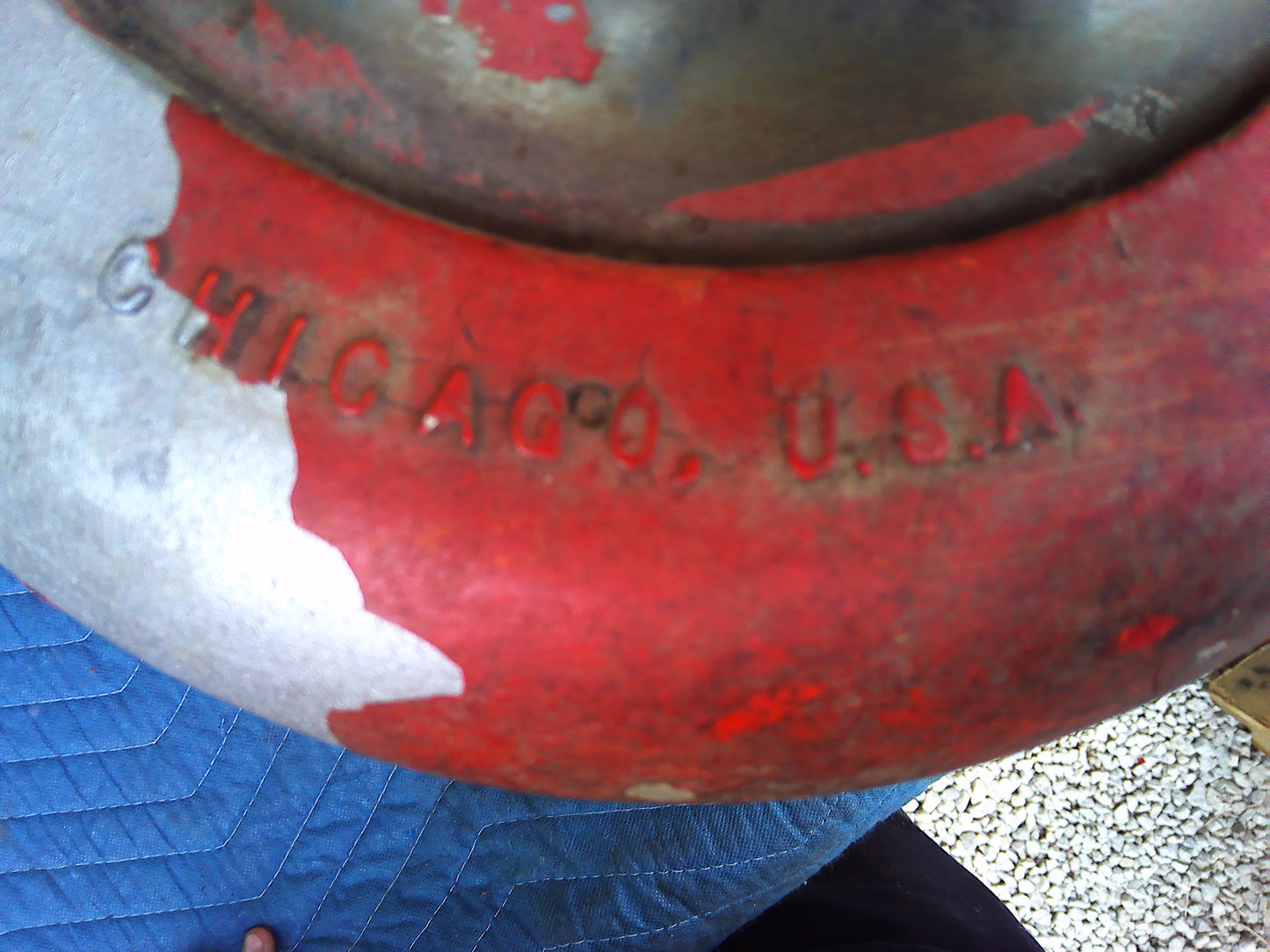 Vintage metal Gyralite empty train light housing