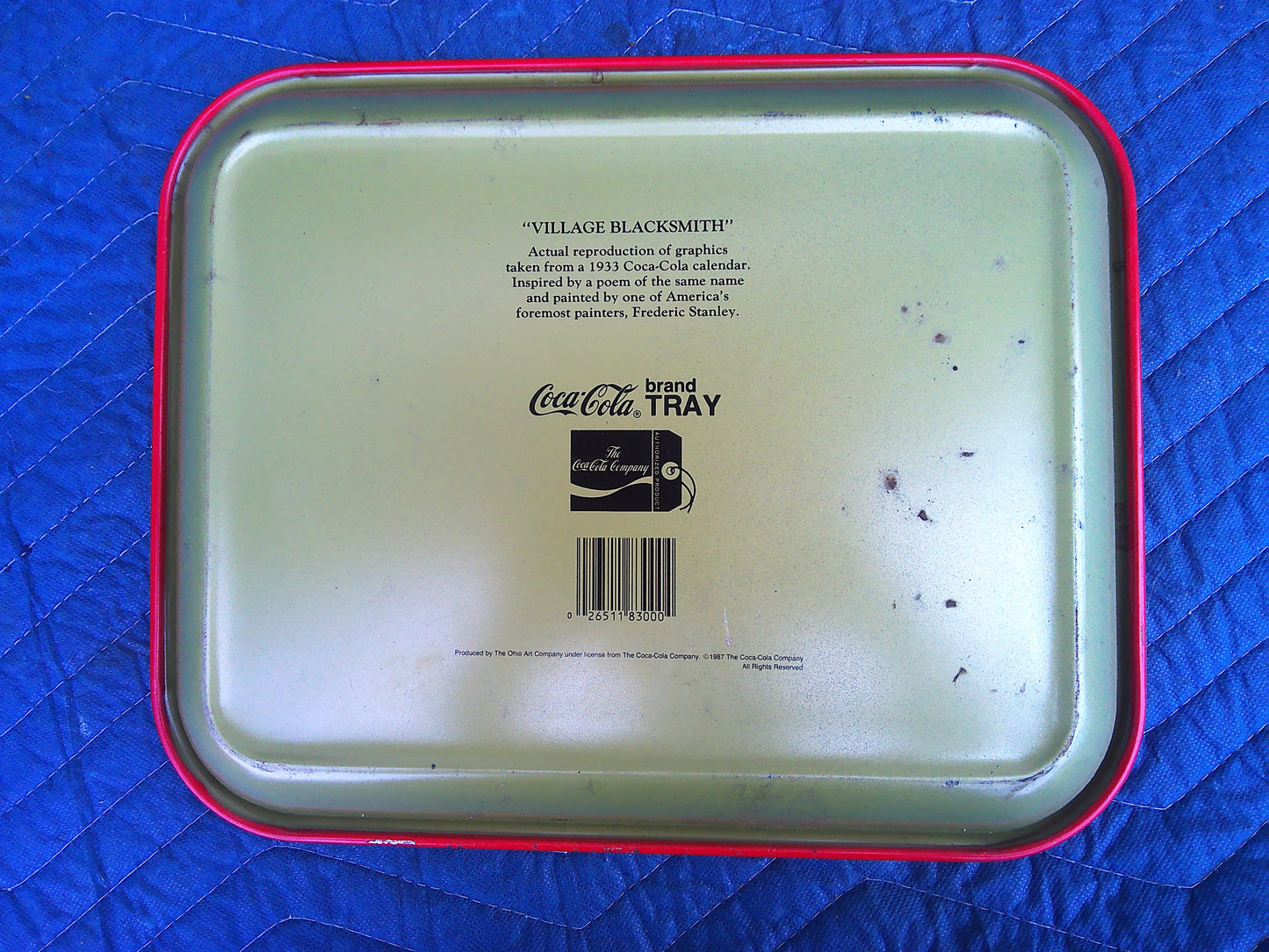 1987 vintage Coca Cola serving tray