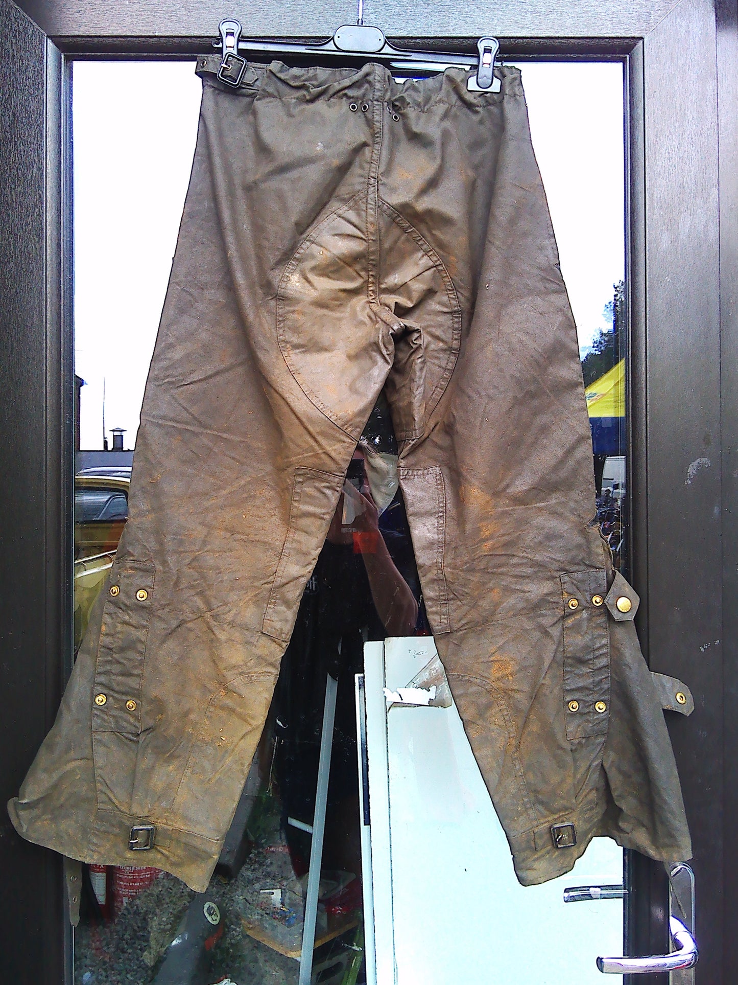 Genuine vintage leather Barbour International Suit Outdoor trousers Size 34