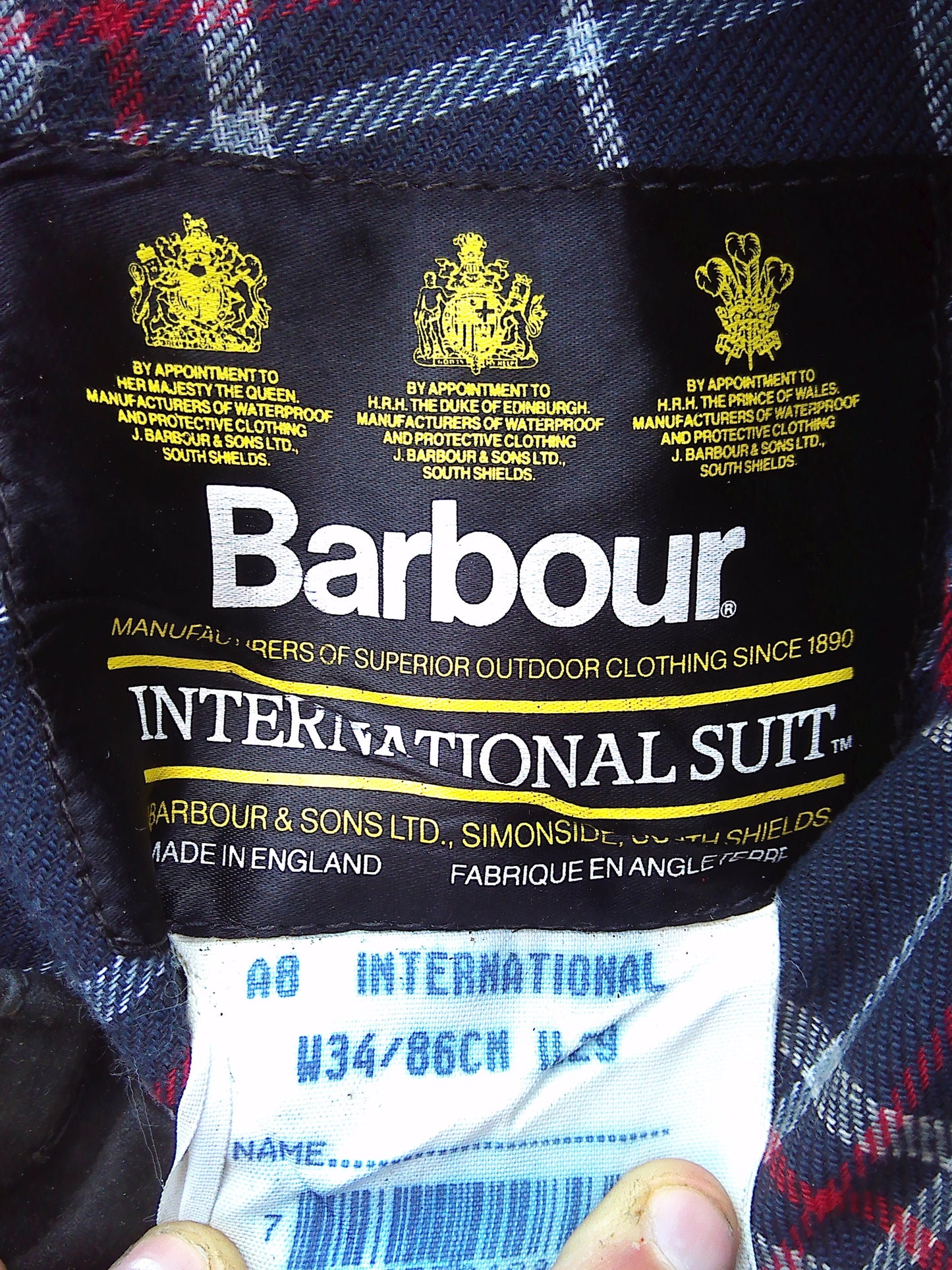 Genuine vintage leather Barbour International Suit Outdoor trousers Size 34