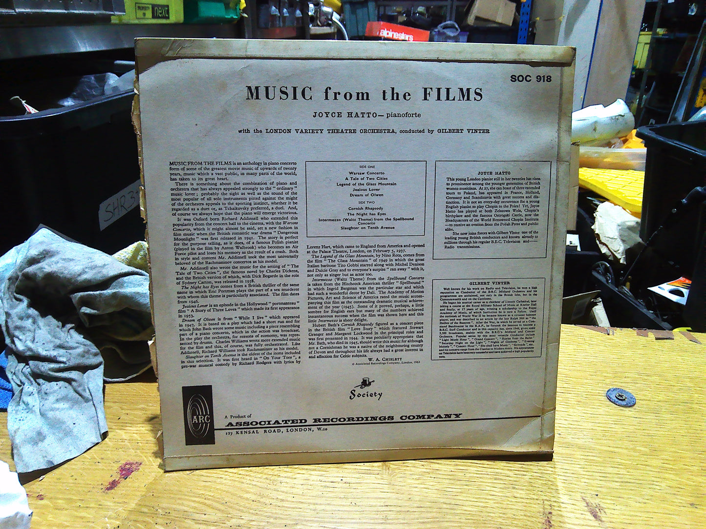 Vintage 1963 Music from the Films vinyl record