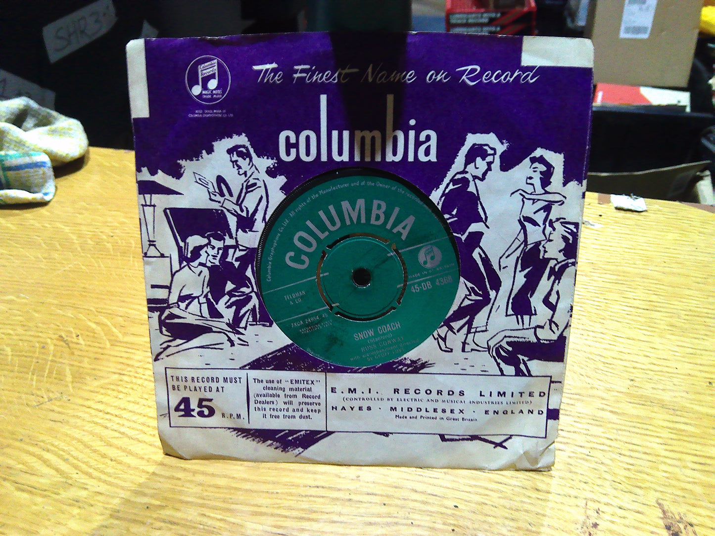 Snow Coach/ Time to Celebrate by Russ Conway vintage vinyl