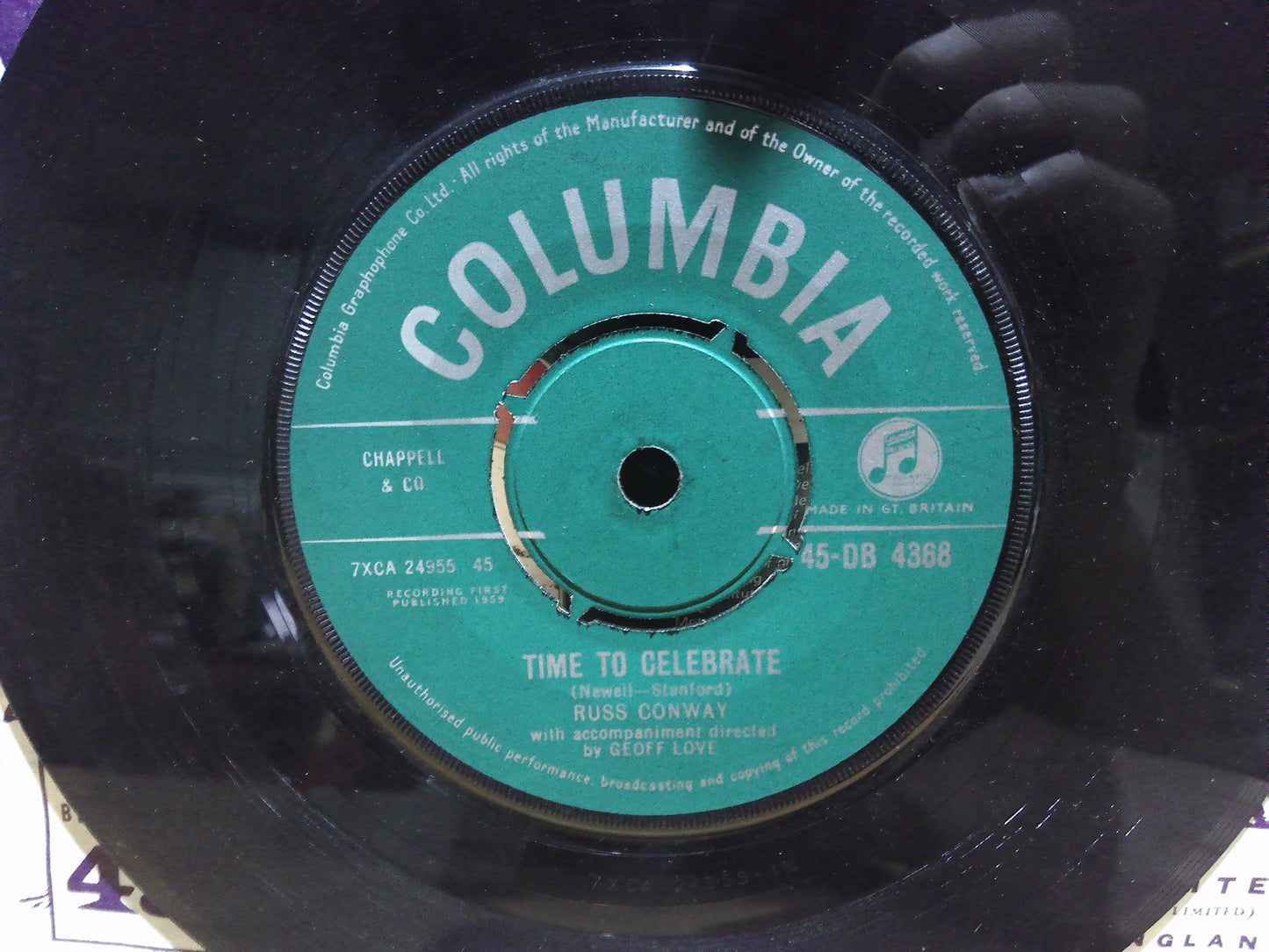Snow Coach/ Time to Celebrate by Russ Conway vintage vinyl