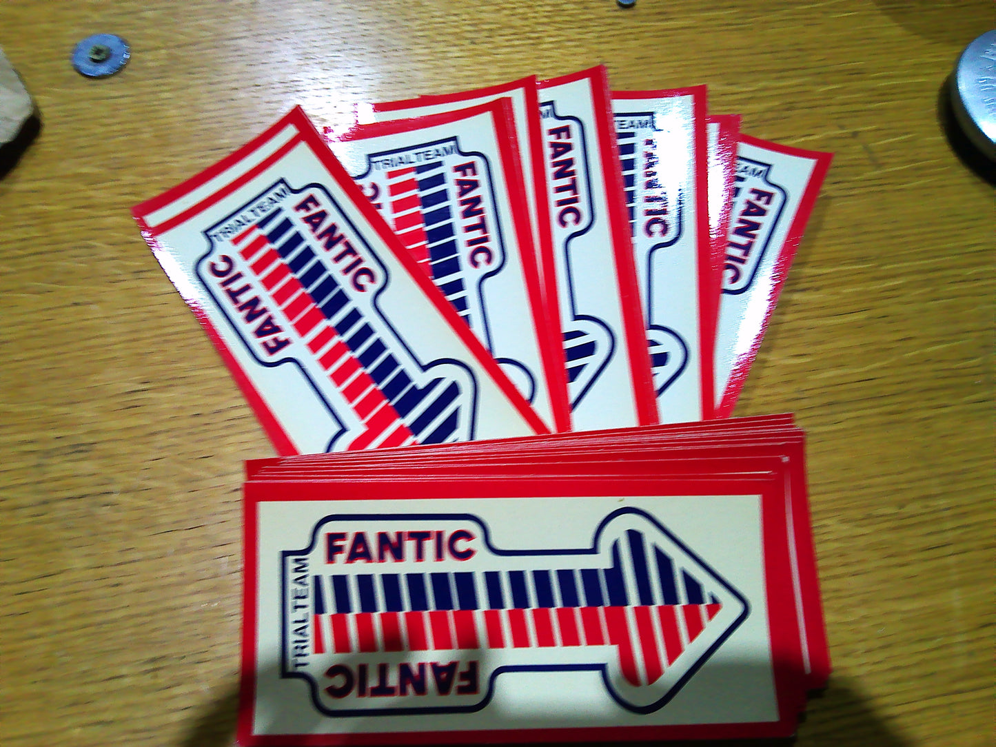 Genuine Fantic Trail Team Racetrack/Paddock card signs