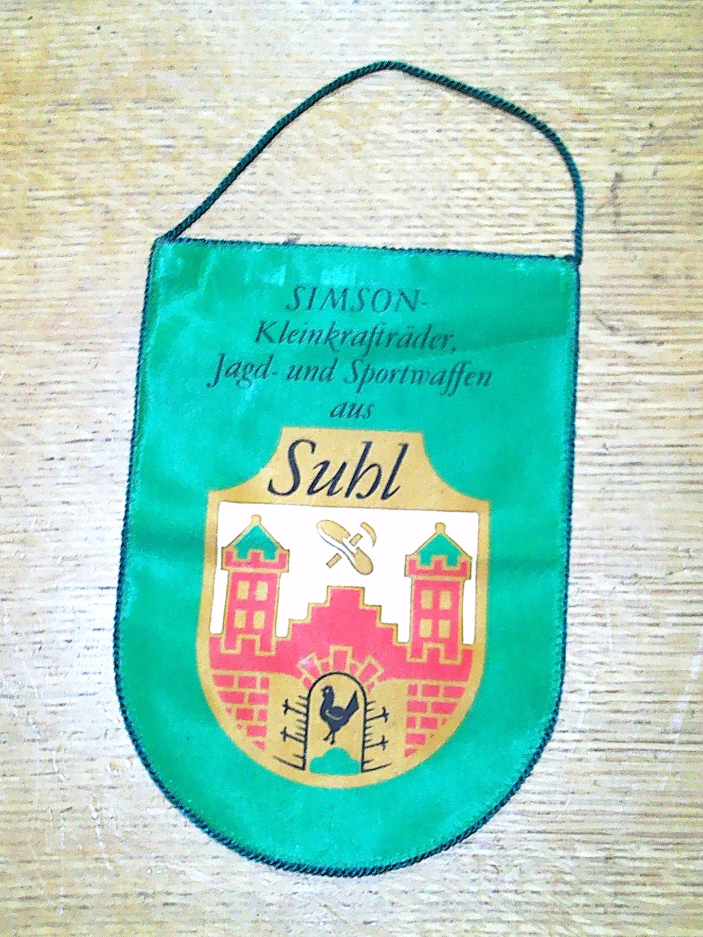 Genuine Vintage Simson Subl Racing pennant