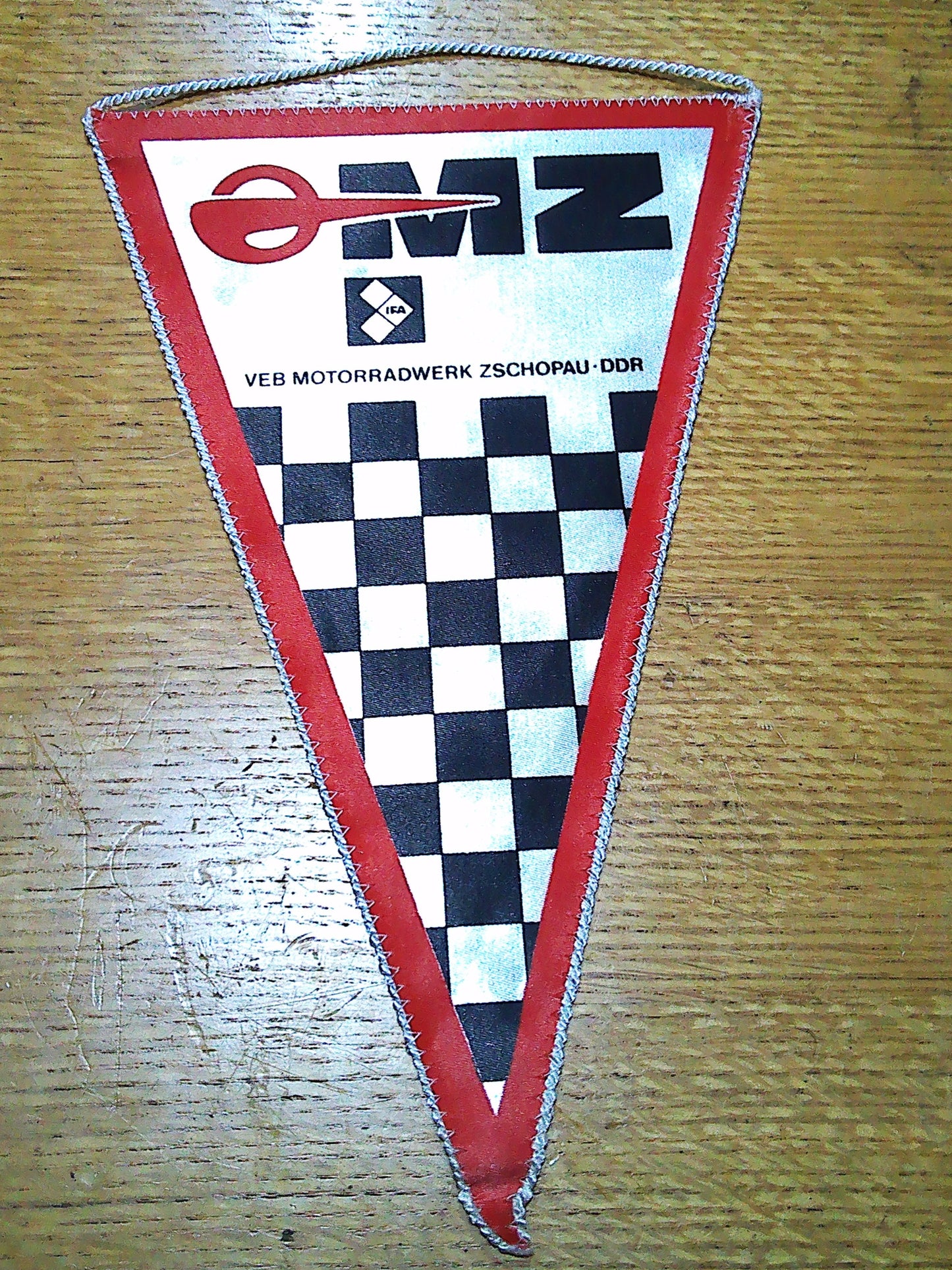 Genuine Vintage MZ checkered pennant