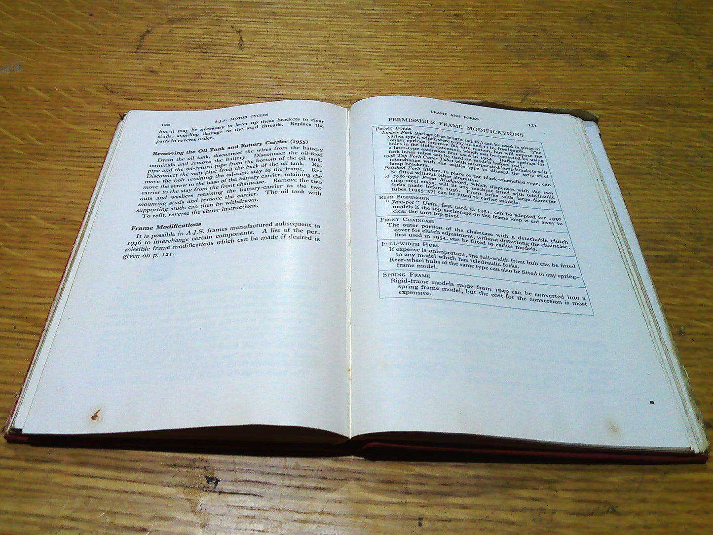 AJS Single Cylinder Maintenance and Repair booklet by F.W.Neill