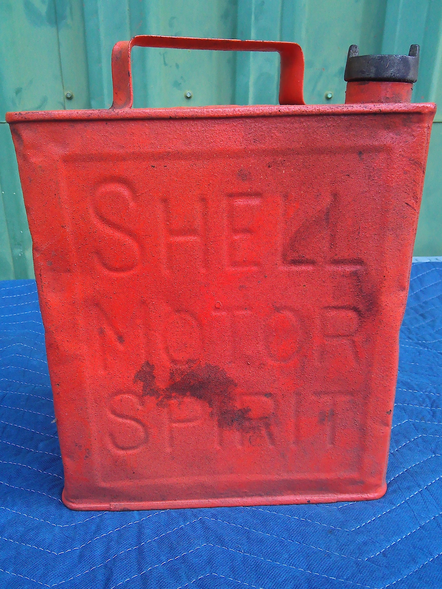 Vintage Shell Motor Spirit oil can