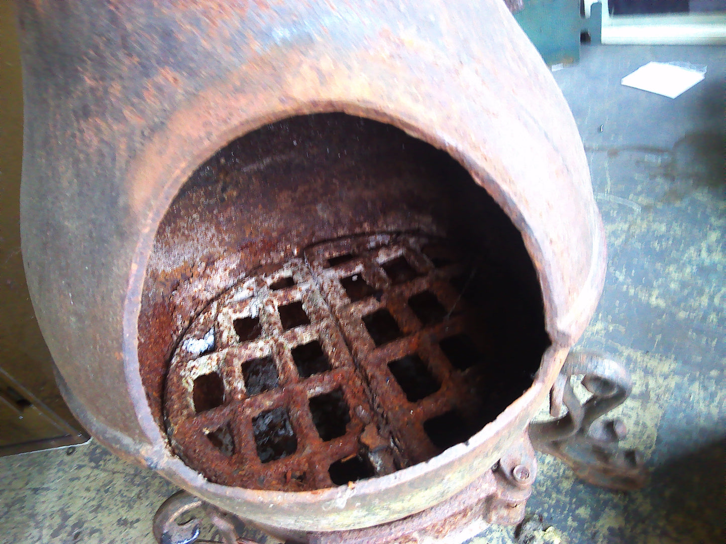 Vintage cast iron Chiminea